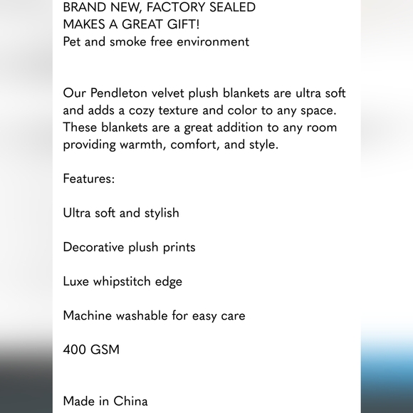 Pendleton plush blanket, Design: Saltillo Stripe New, queen - Picture 5 of 7